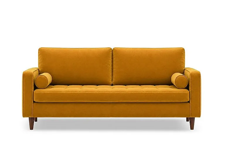 Sullivan 3 Seater Fabric Sofa - Mustard - Sofas and Armchairs - In Time for Christmas
