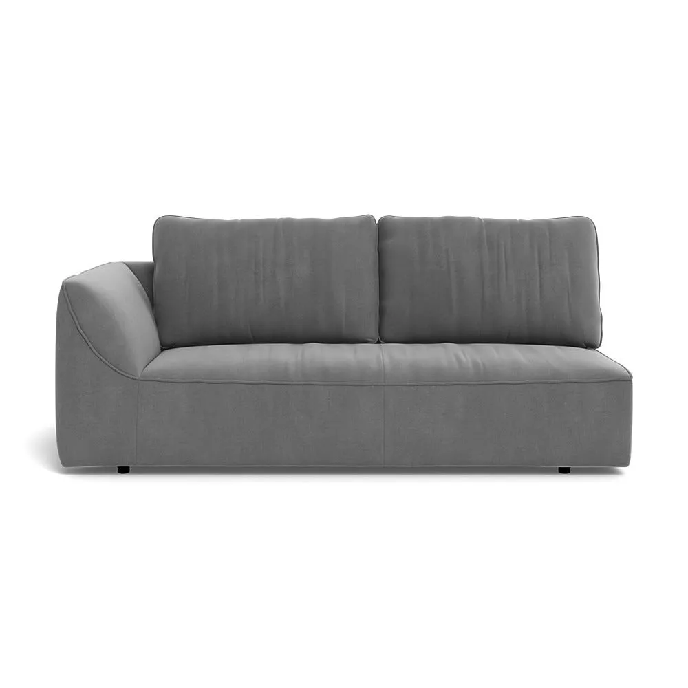 Heal's Morven Left Hand Facing 3 Seater Unit Smart Velvet Mercury 1