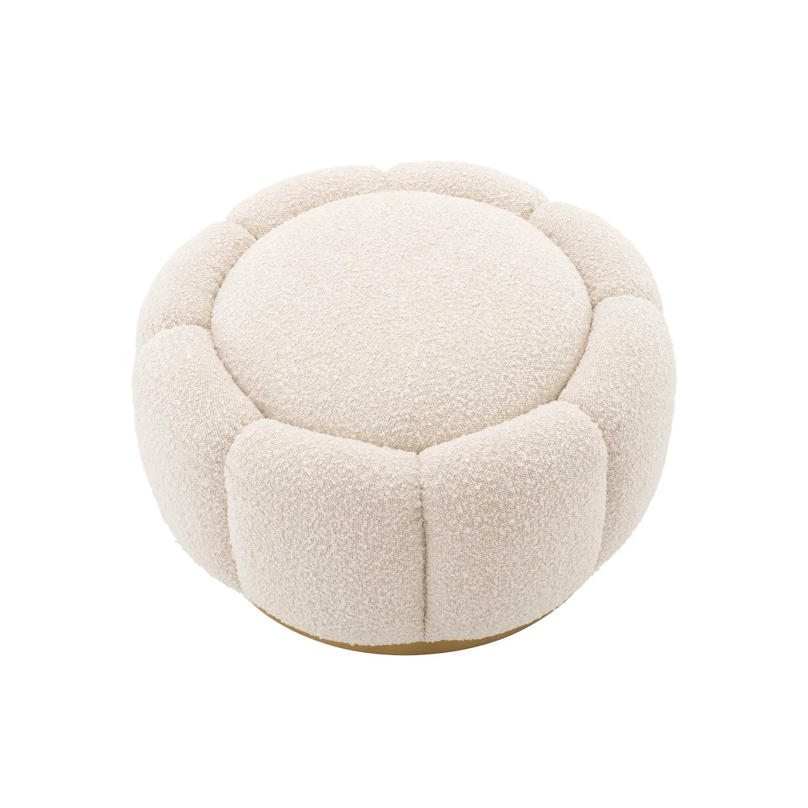 Eichholtz Ottoman Inger Boucl Cream, White Boucle | Barker & Stonehouse 4