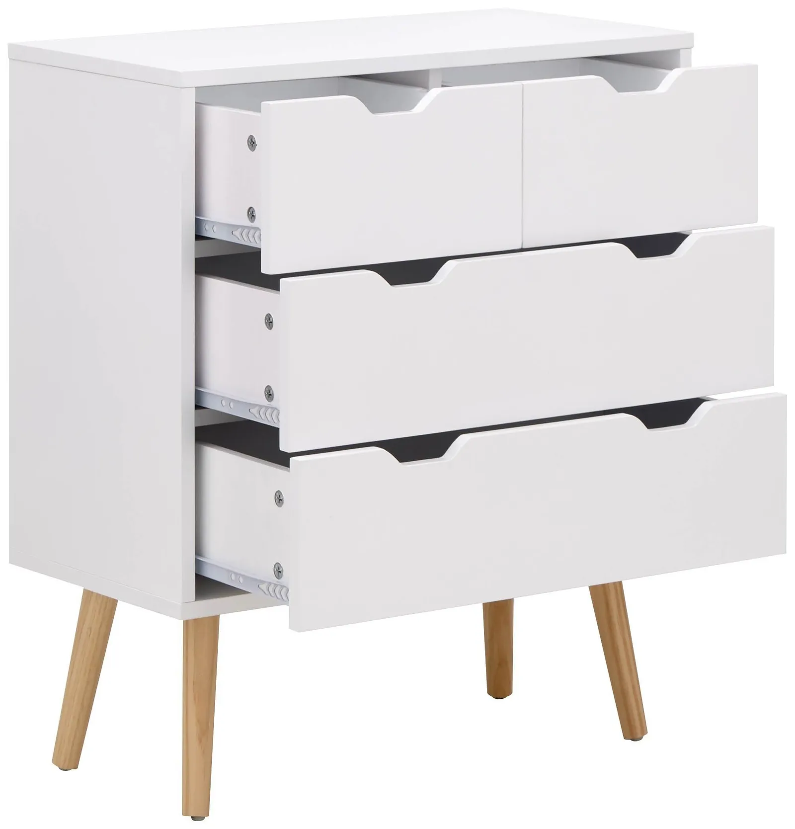GFW Nyborg 2+2 Drawer Chest in White 3