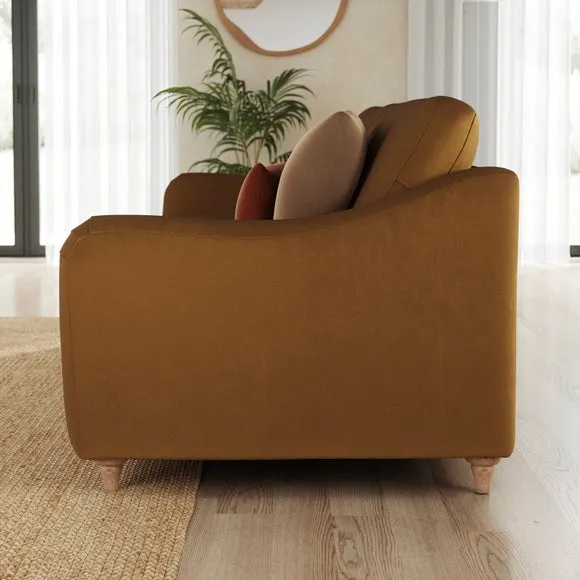 Hattie Matte Plush Velvet 3 Seater Sofa 2