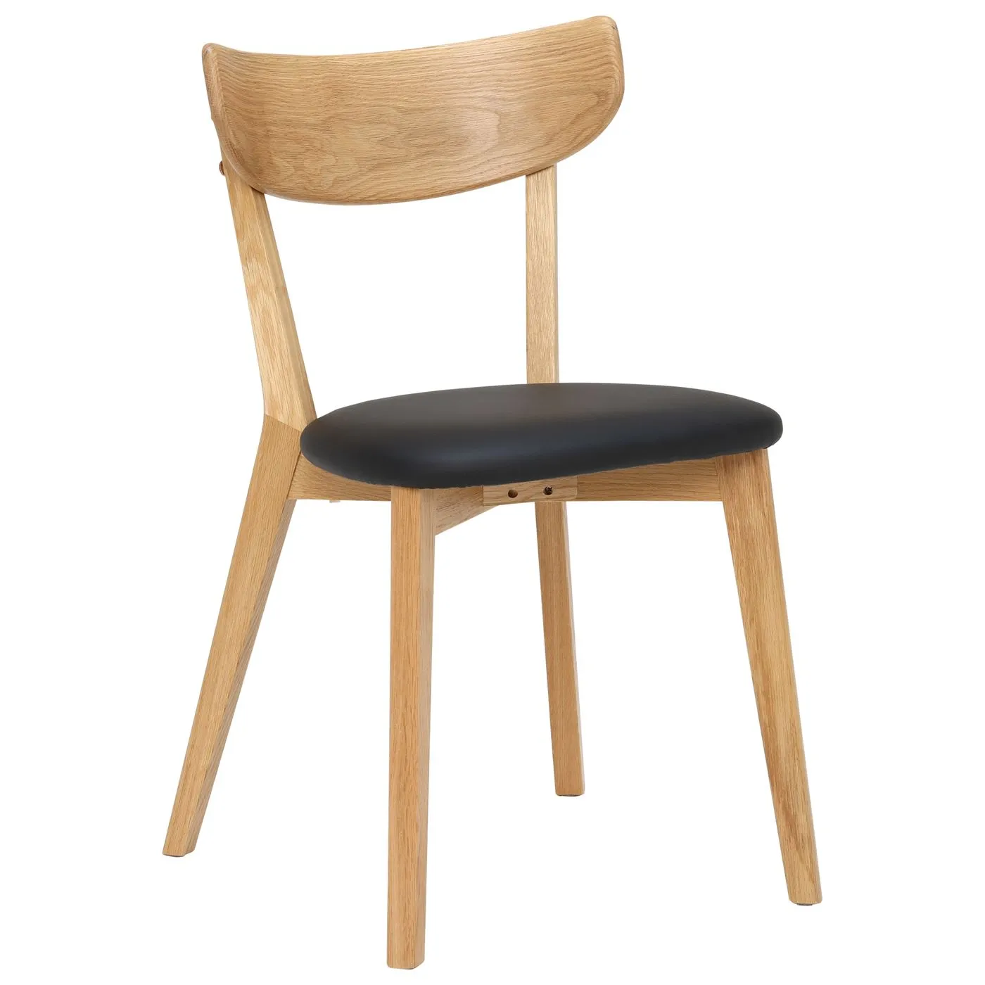 Lund Solid Oak Dining Chair - Brown - Oak - Plain - W47.5 x D50 x H80.5cm - Barker & Stonehouse