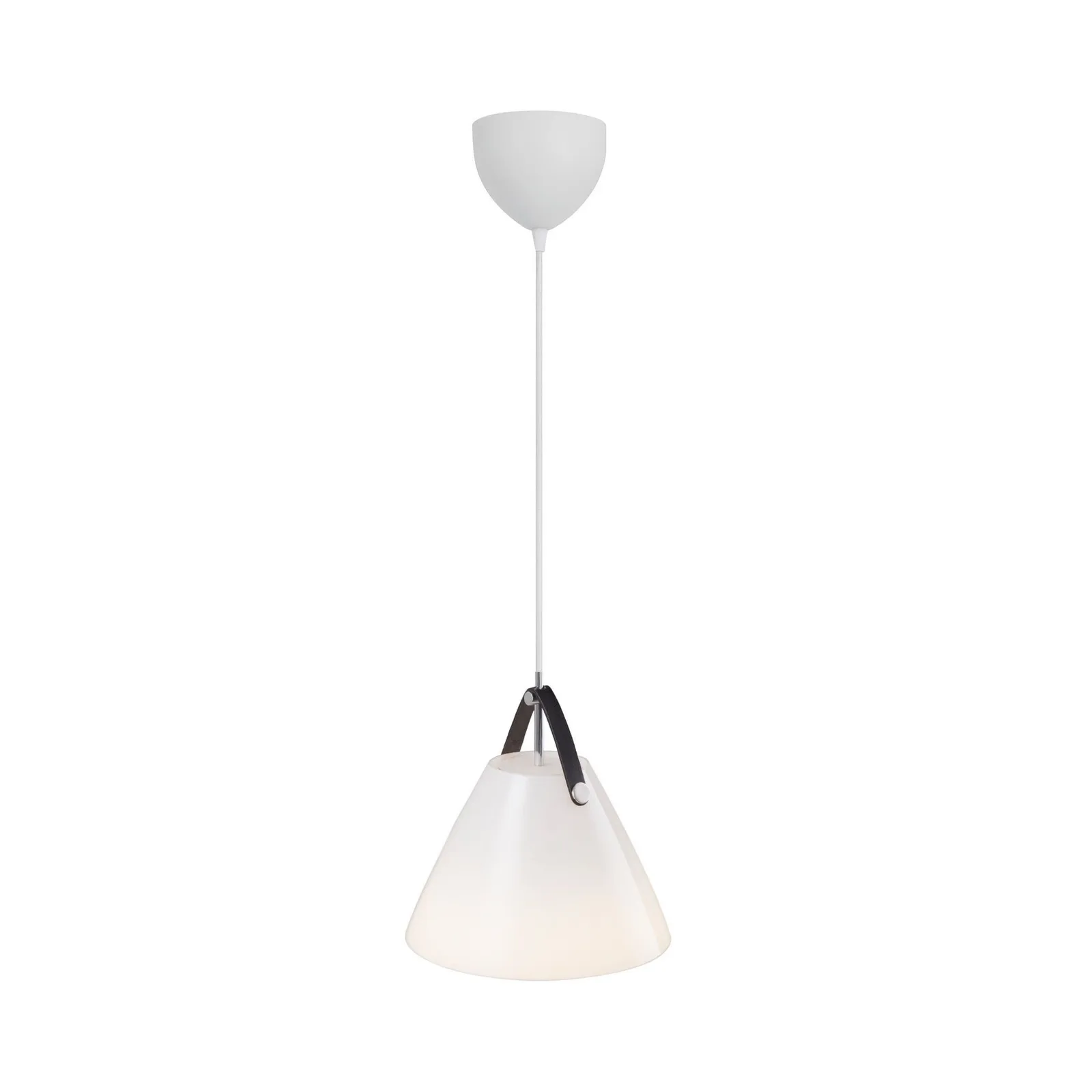 Nordlux Strap Pendant Light Opal White Glass Dining Room E27 Mains 27cm 2