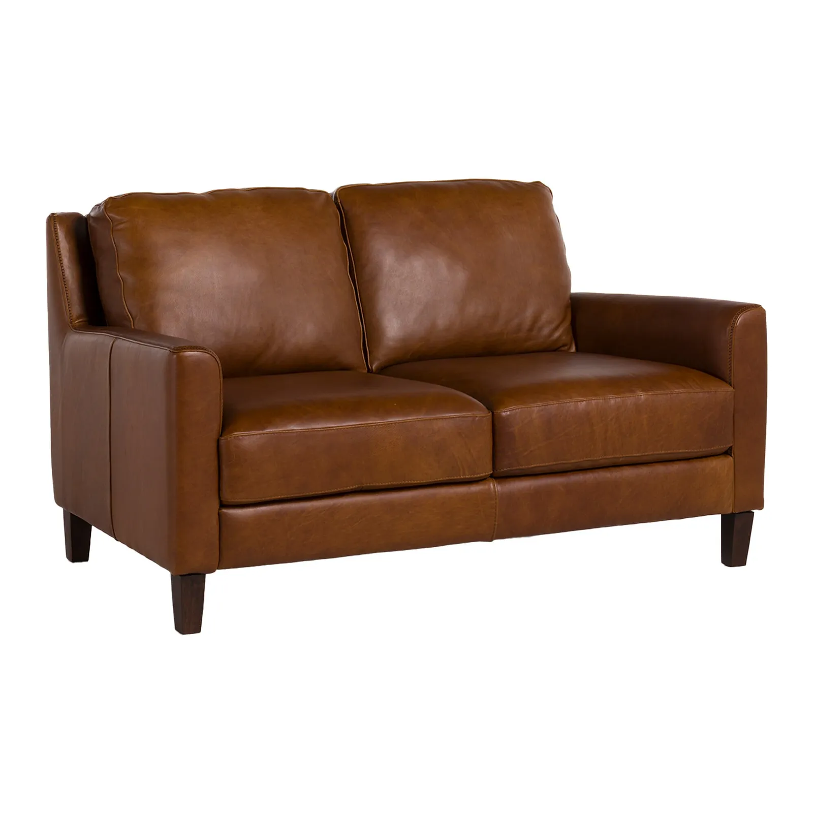 Albard Loveseat Sofa, Brown Leather | Barker & Stonehouse 3