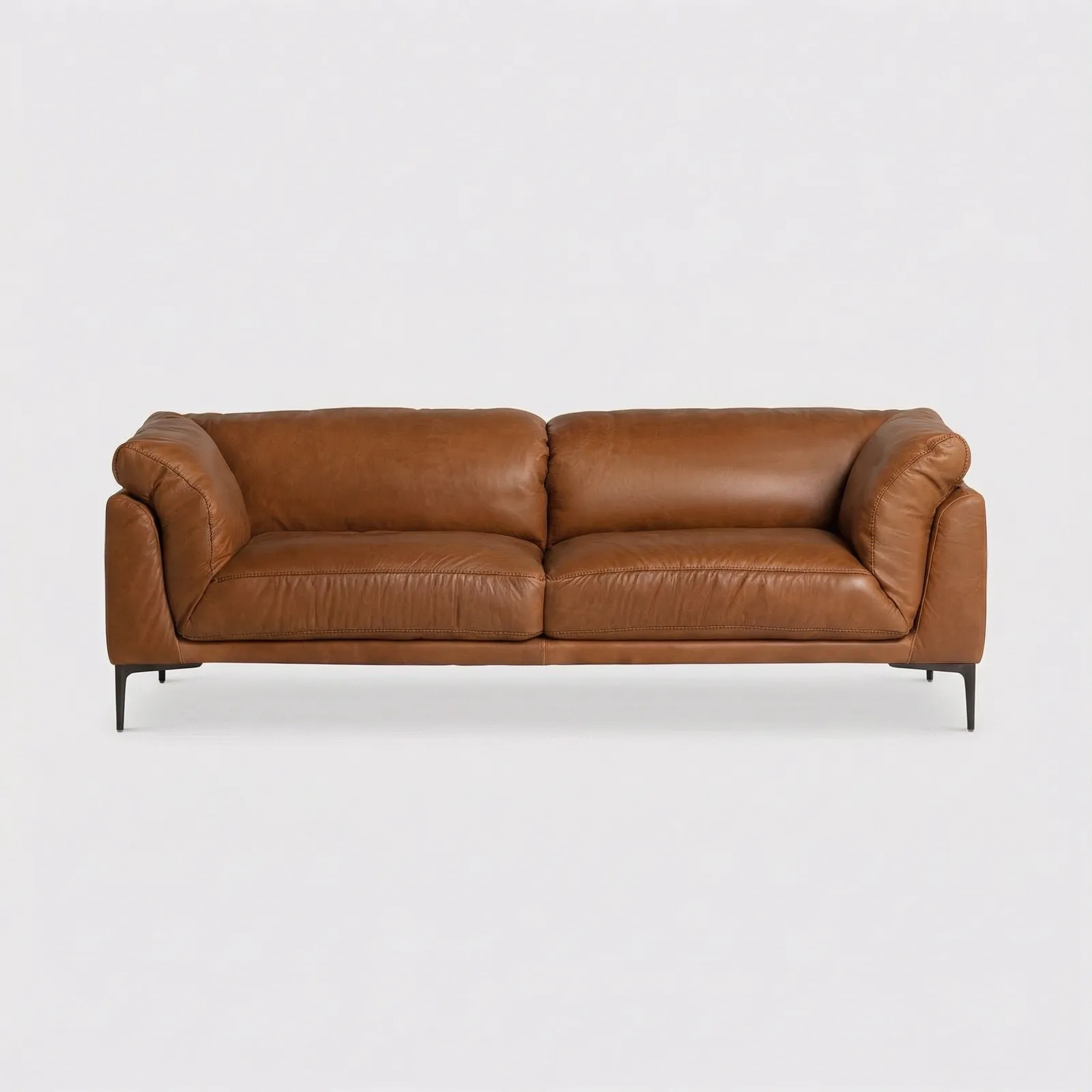 Epping 3 Seater Sofa 232x99x80cm, Brown Leather | Barker & Stonehouse