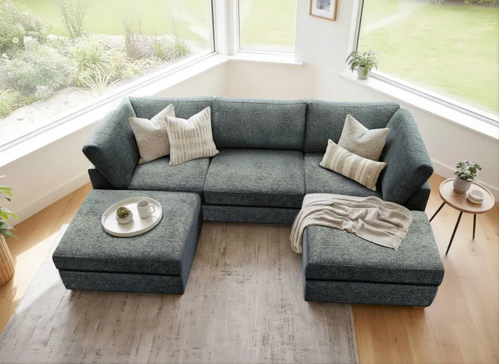 The Great Sofa Company Hyde U Shape Corner Sofa in Navy 6