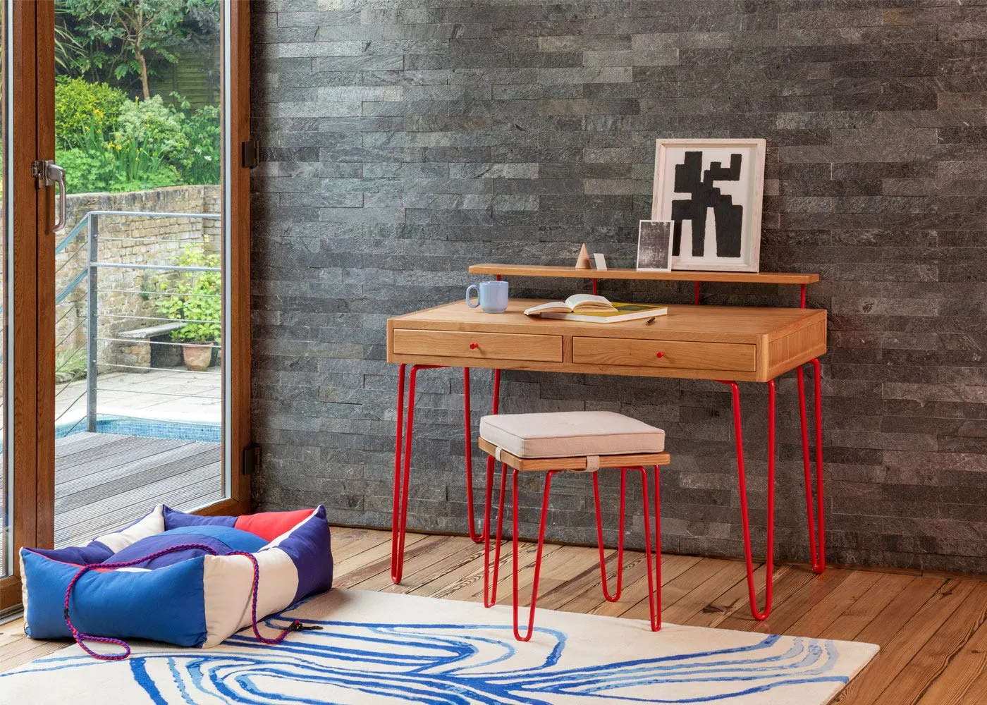 Heal's Brunel Red Edition Desk Oak 2