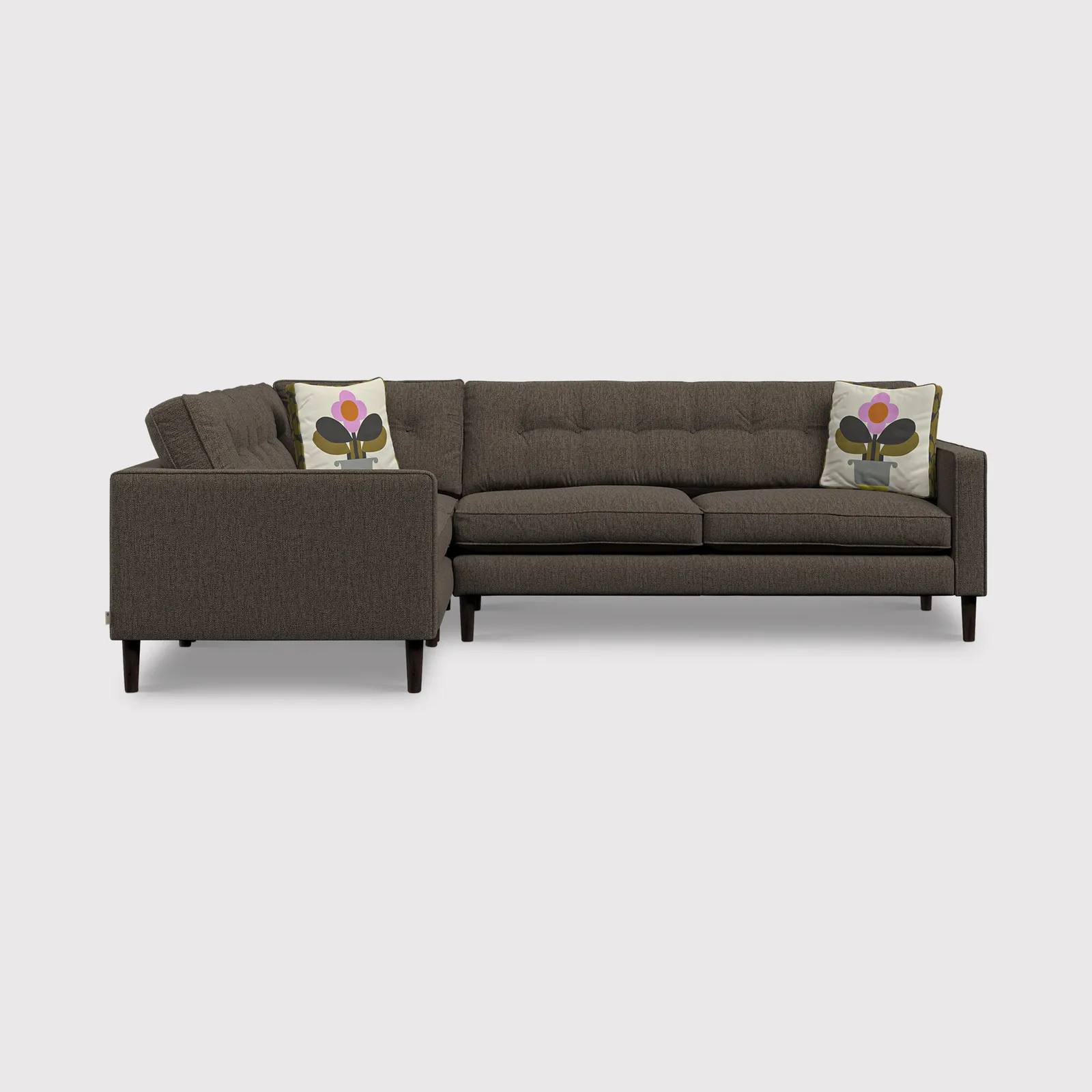Orla Kiely Ebben Rhf Corner Sofa, Grey Fabric | Barker & Stonehouse 1