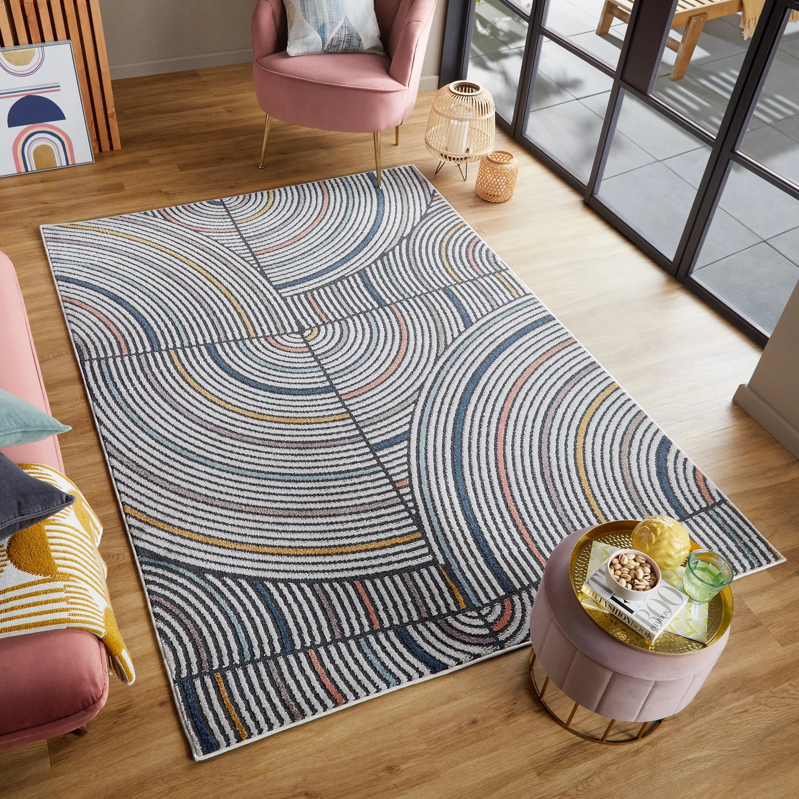 Helix Rug MultiColoured