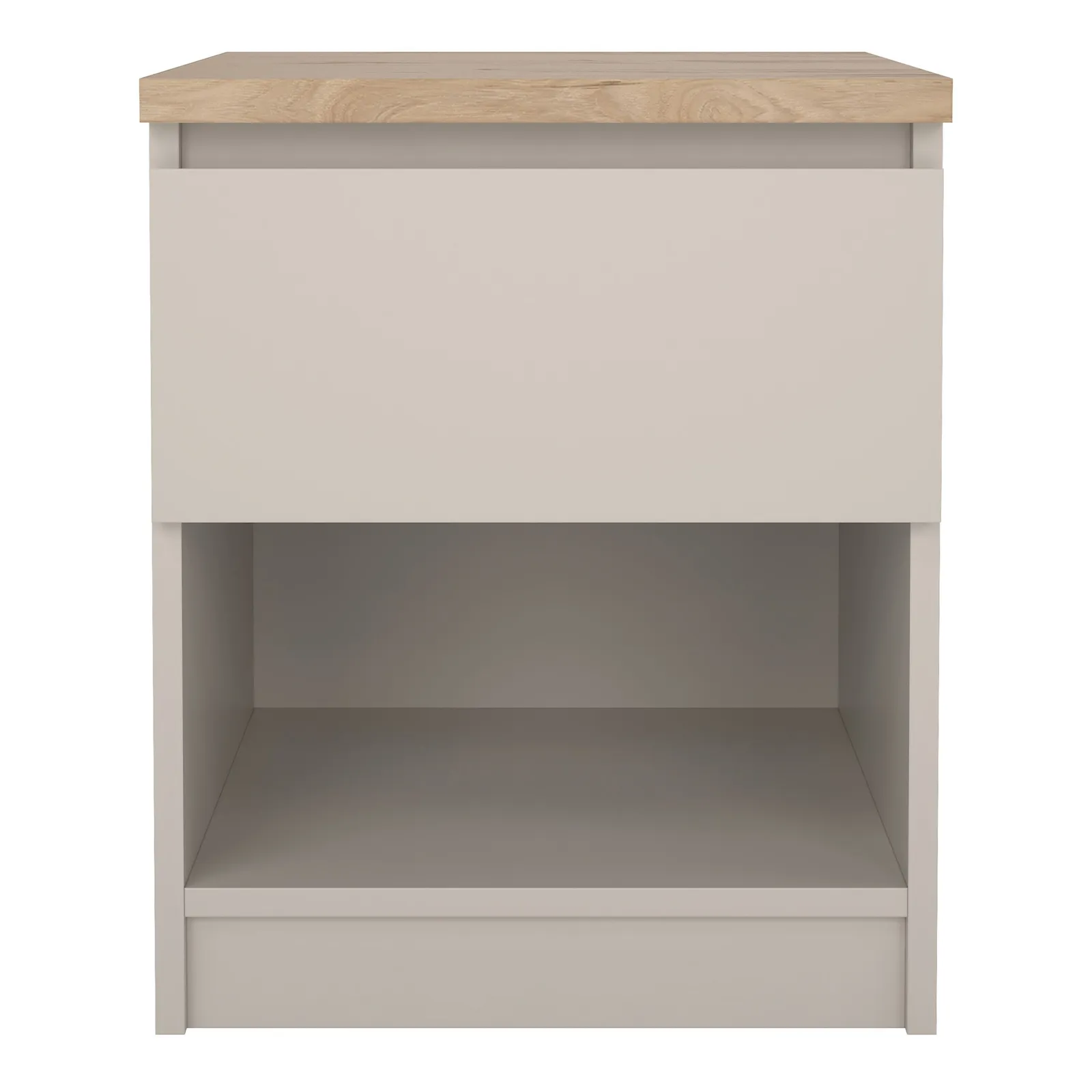 Furniture To Go Naia Bedside 1 Drawer 1 Shelf in Beige 2