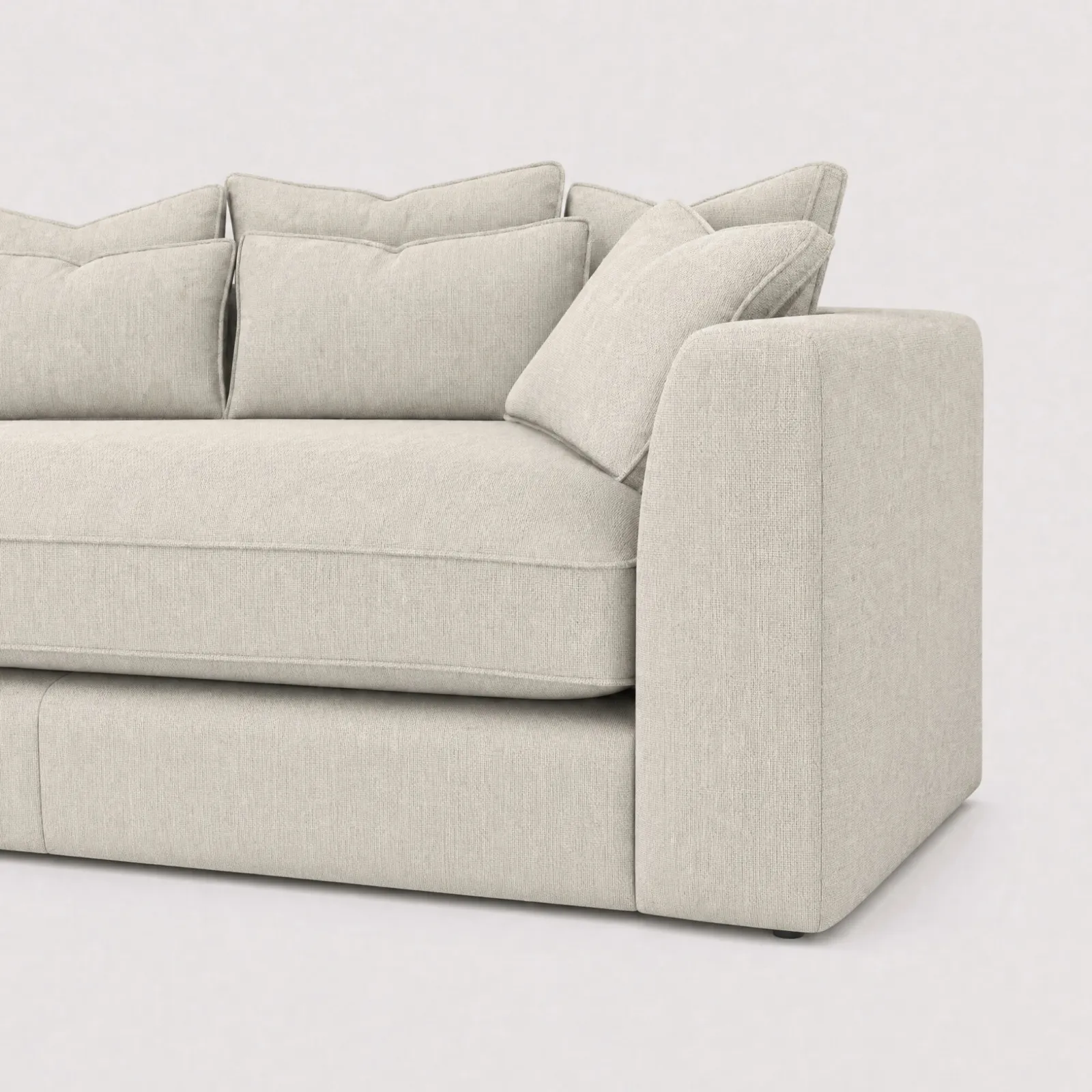Harrington 1 Arm Small Modular Sofa Right, Neutral Fabric | Barker & Stonehouse 2