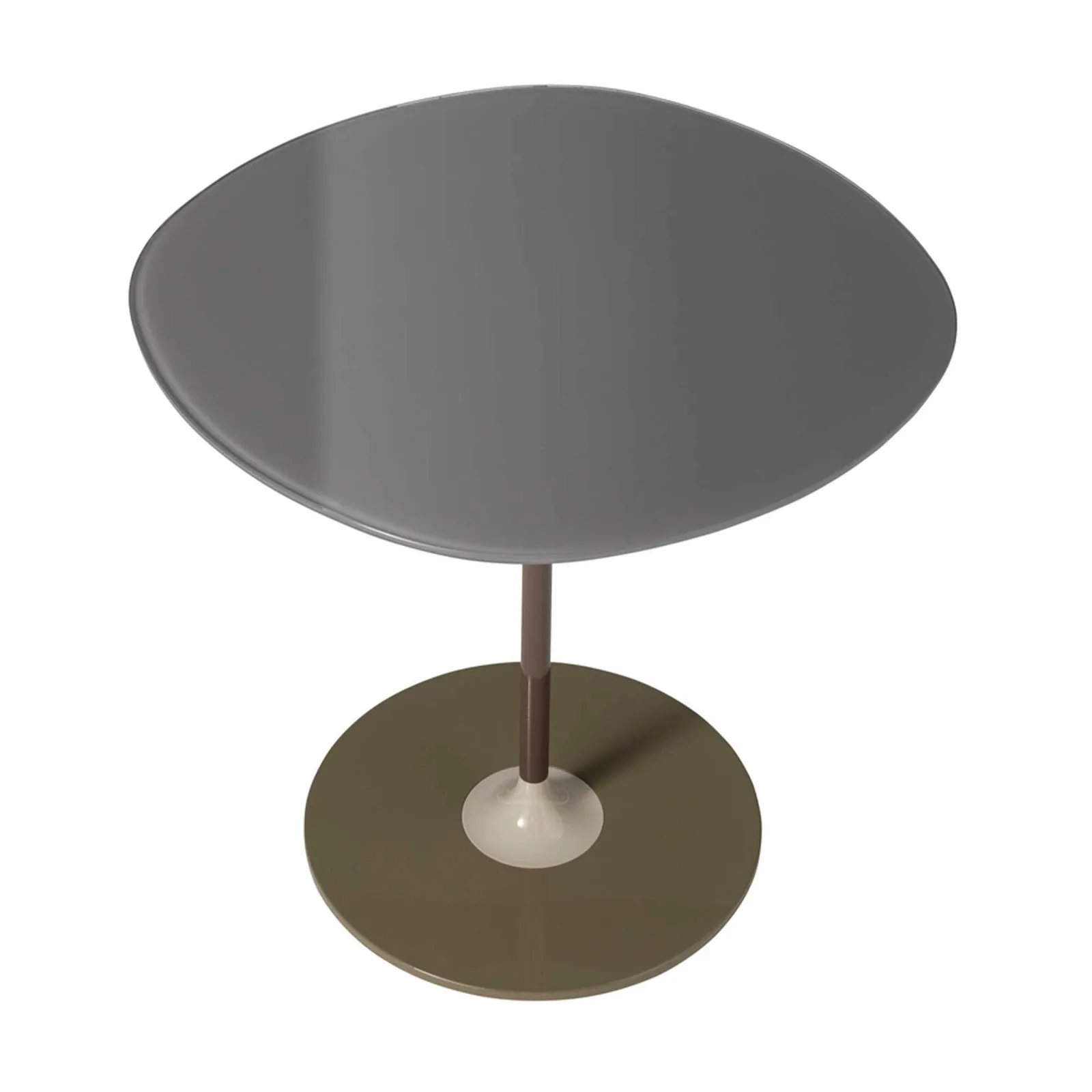 Kartell Thierry Side Table 45X45X45 Grey, Round Glass | Barker & Stonehouse 4