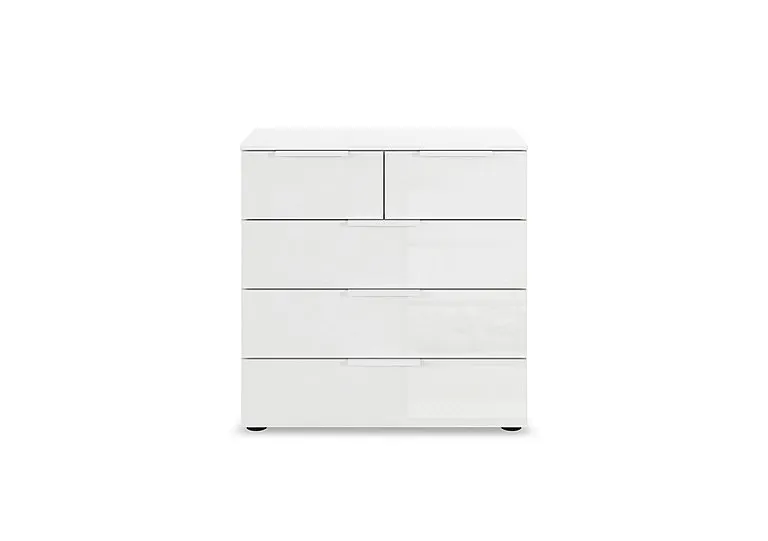 Estella 2+3 Drawer Chest - Alpine White - Bedroom Furniture - In Time for Christmas