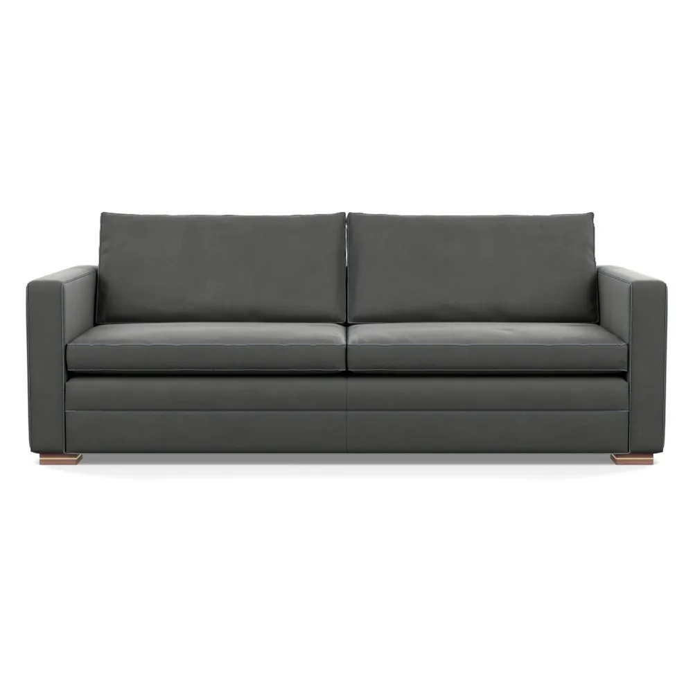 Heal's Palermo 4 Seater Sofa Nobilis Velvet Dolphin Brass and Walnut Feet 1