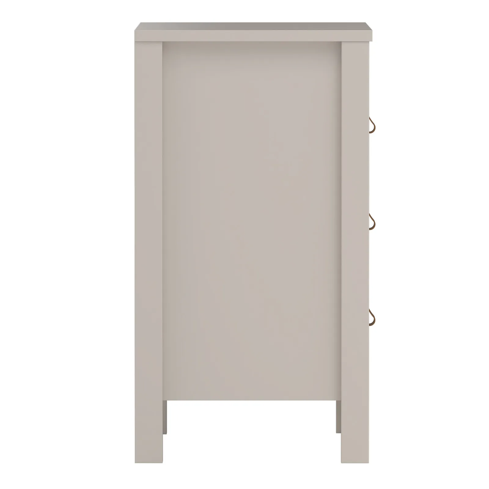 Furniture To Go Barcelona Bedside Table 3 Drawers in Cashmere in Beige 5