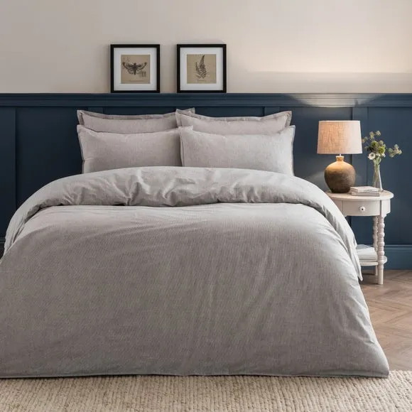 Quinn Marled Stripe 100% Cotton Duvet Cover & Pillowcase Set 2