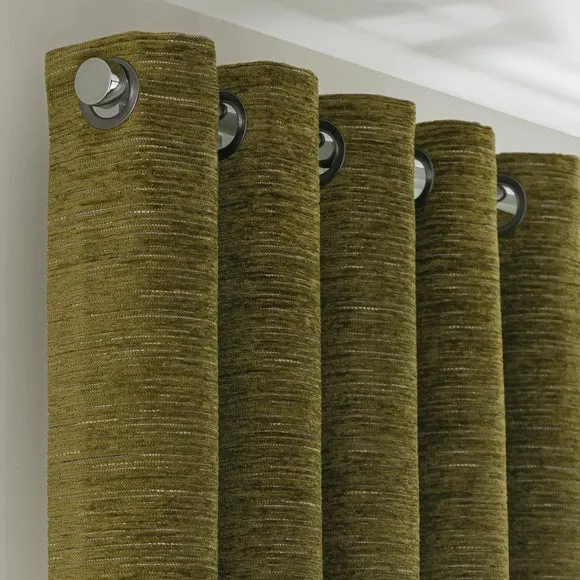 Hemmingway Chenille Eyelet Curtains 1