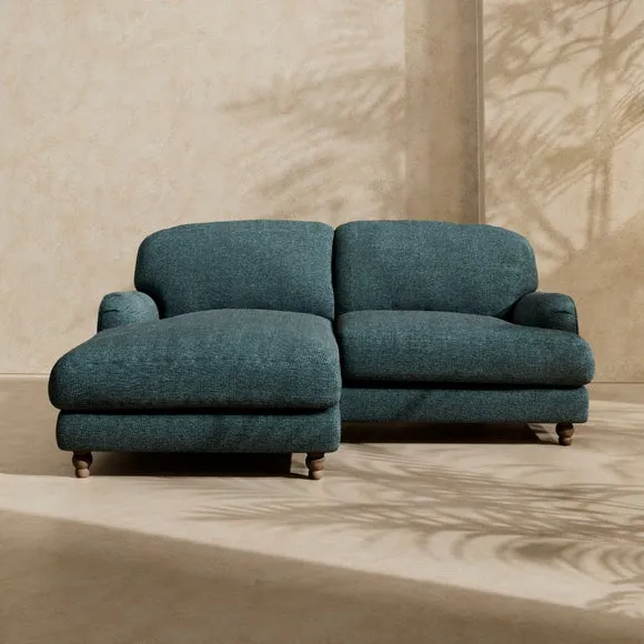 Arthur Waffle Chenille Corner Chaise Sofa 1