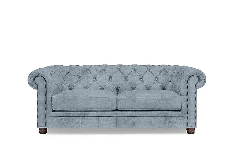 Shackleton 3 Seater Fabric Chesterfield Sofa - Boathouse Blue
