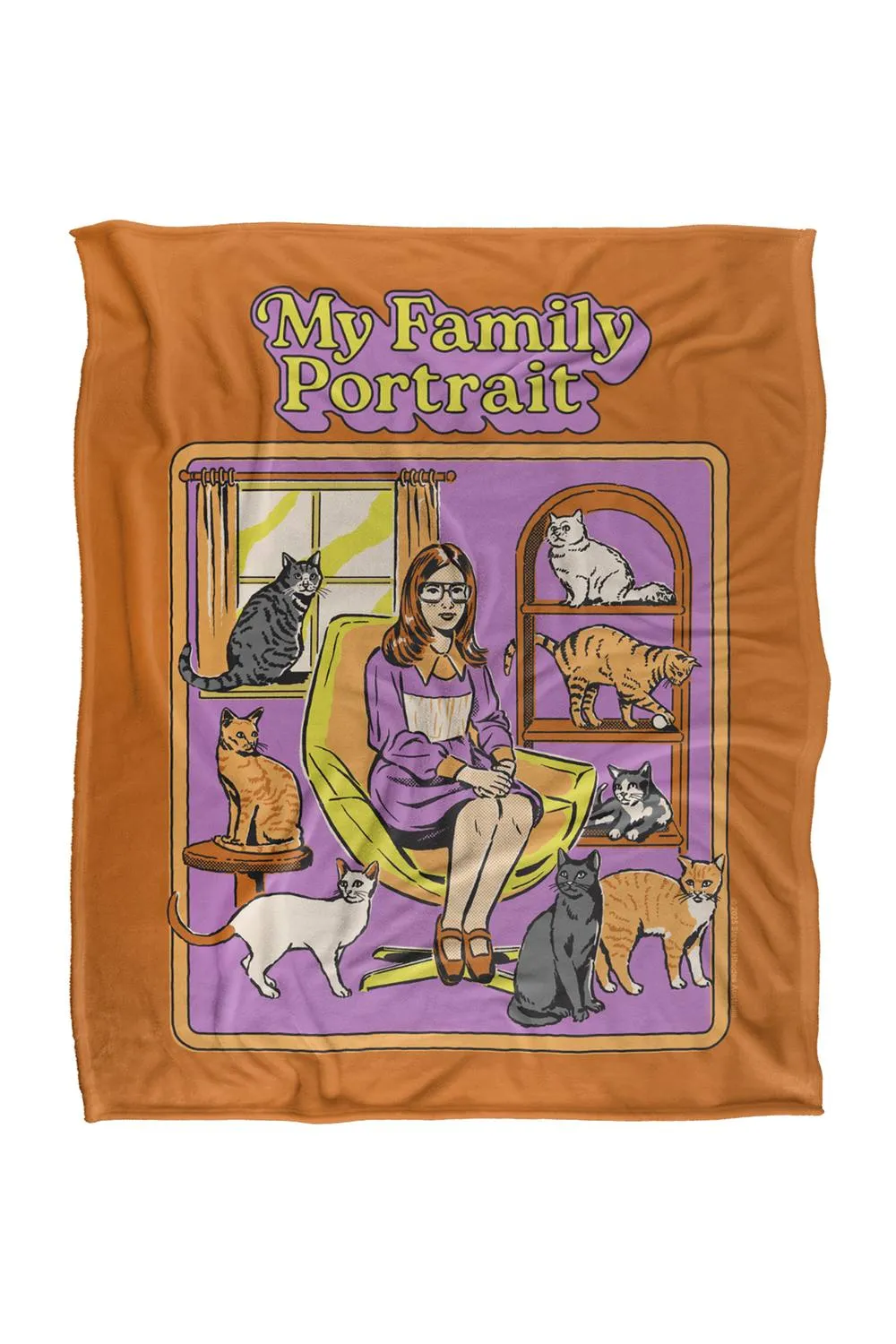 Steven Rhodes My Family Portrait Silky Touch Super Soft Throw Blanket