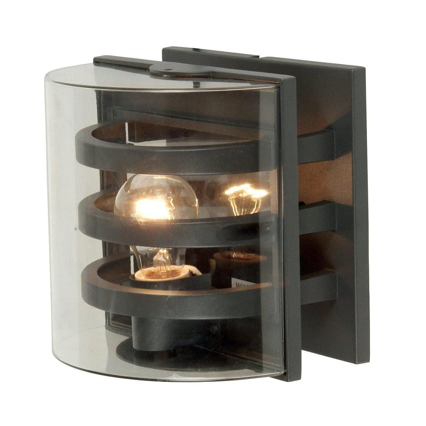 Netlighting Frida 1 Light Indoor Wall Light Graphite IP54 E27 in Grey