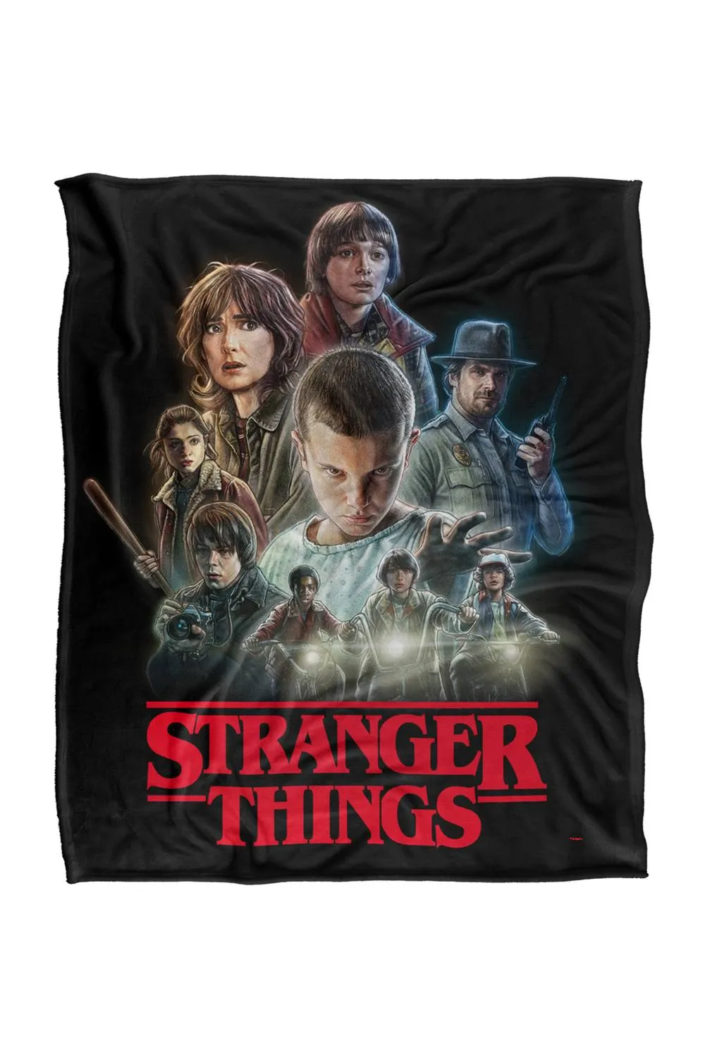 Stranger Things Season 1 Heroes Super Soft Throw Blanket 152 X 127 Cm