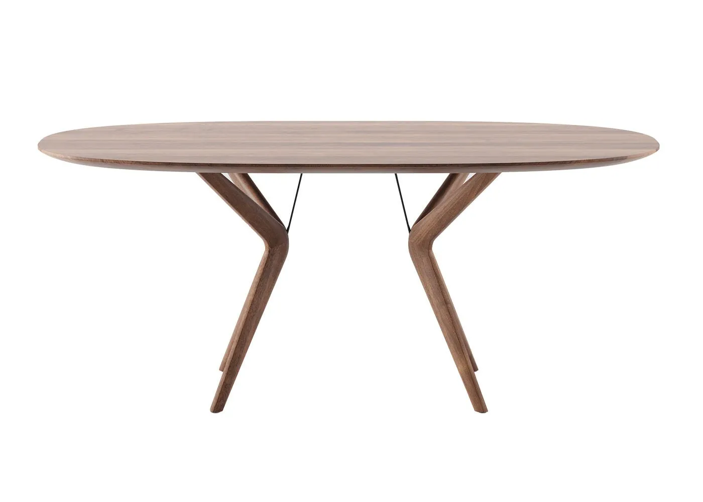 Artisan Lakri Oval Table Natural Oiled Walnut 205 x 120cm