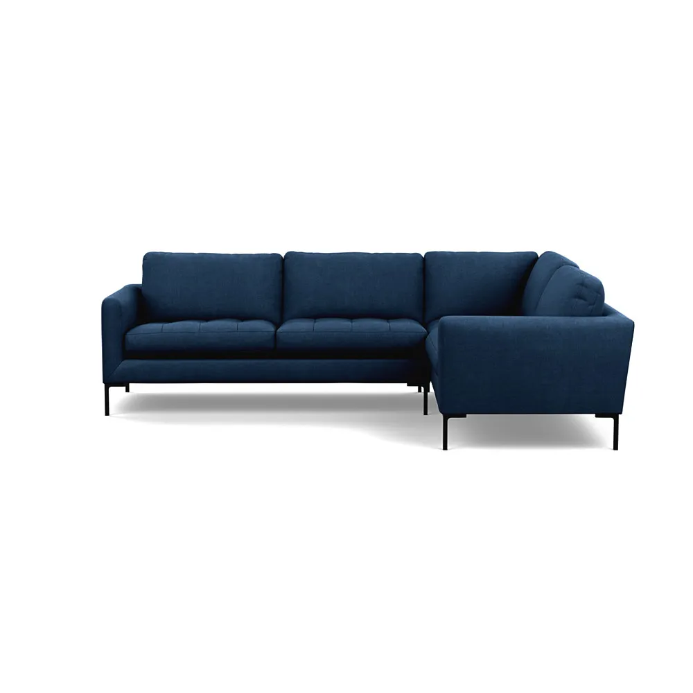 Heal's Eton Right Hand Facing Corner Sofa Capelo Linen-Cotton Inkspot Black