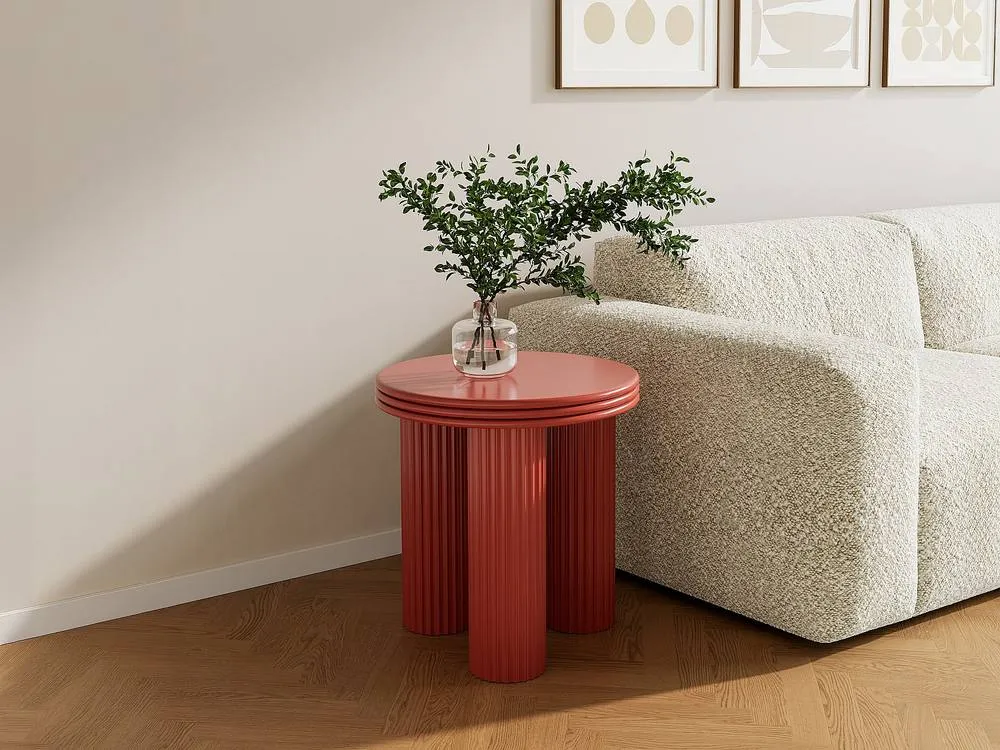Vente-unique Metal Side Table - H36 Cm - Terracotta - RAVOKA 3
