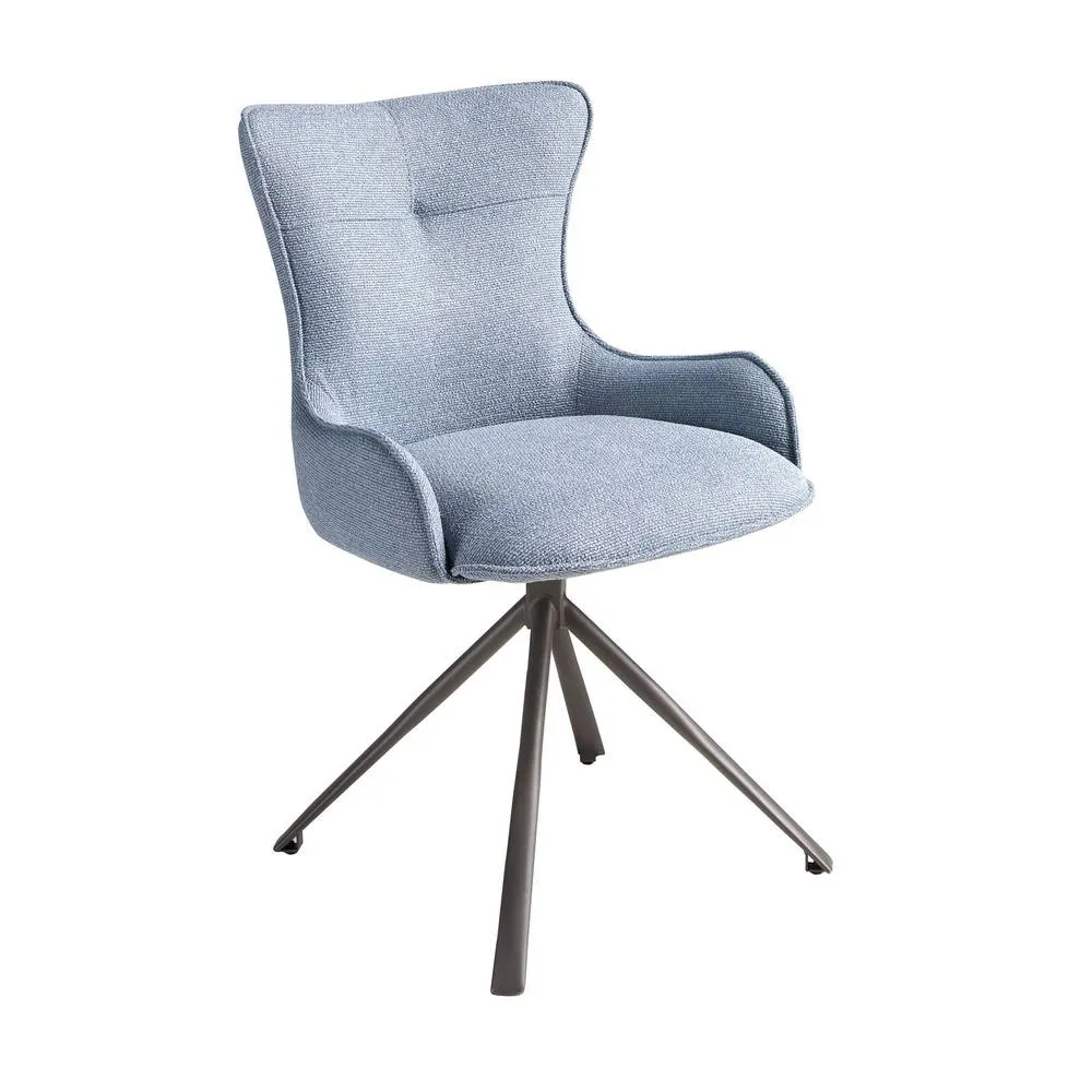 Angel Cerda Modern Swivel Chair in Blue
