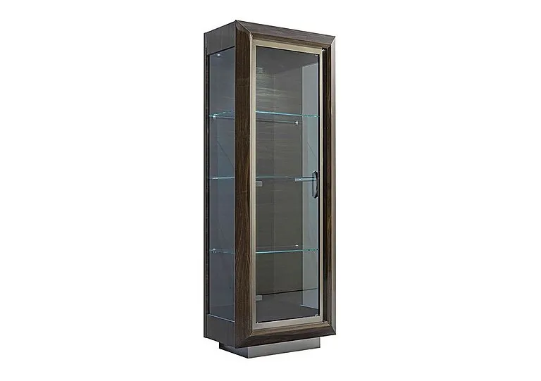 Palazzo 1 Door Curio Cabinet - Dark Walnut