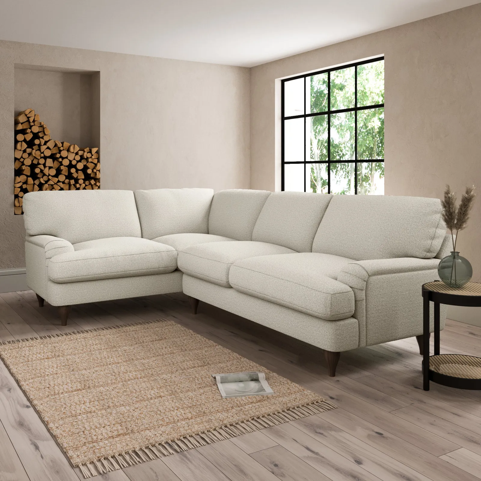 Darwin Cosy Marl Left Hand Corner Sofa Grey