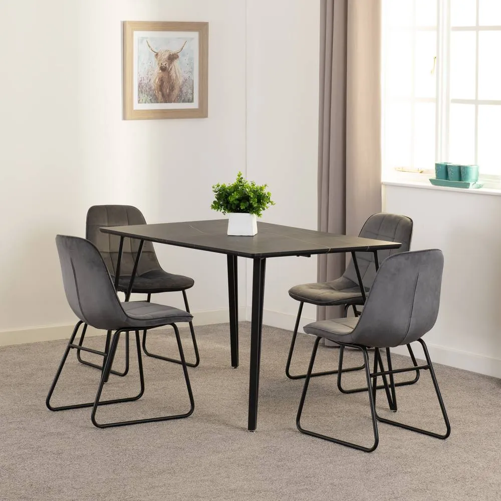 Seconique Marlow & Lukas Dining Set in Grey 1