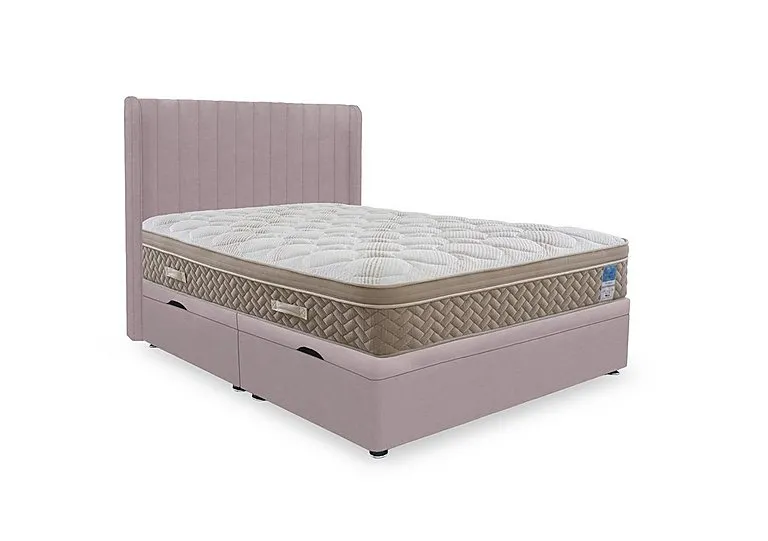 PlushTech Side Lift Ottoman Divan Set - Super King - Plush Lilac