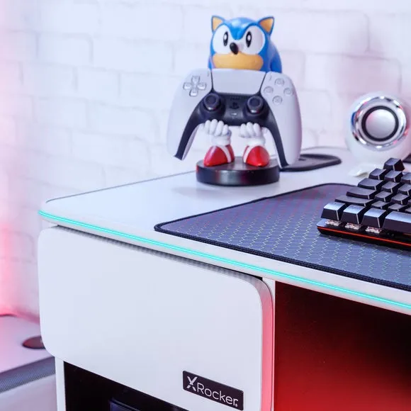 X Rocker Carbon Tek Gaming Desk with Wireless Charging and Neo Fibre LED 2