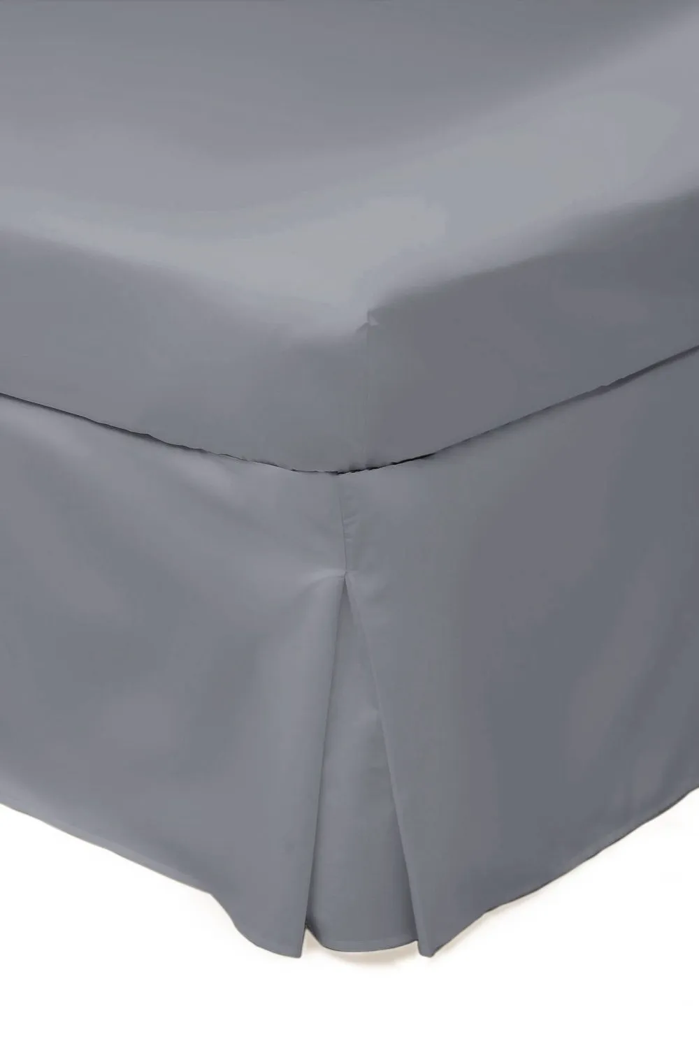 Belledorm Easy Care 200 Thread Count Cotton Polyester Percale Platform Valance in Dark Grey 1