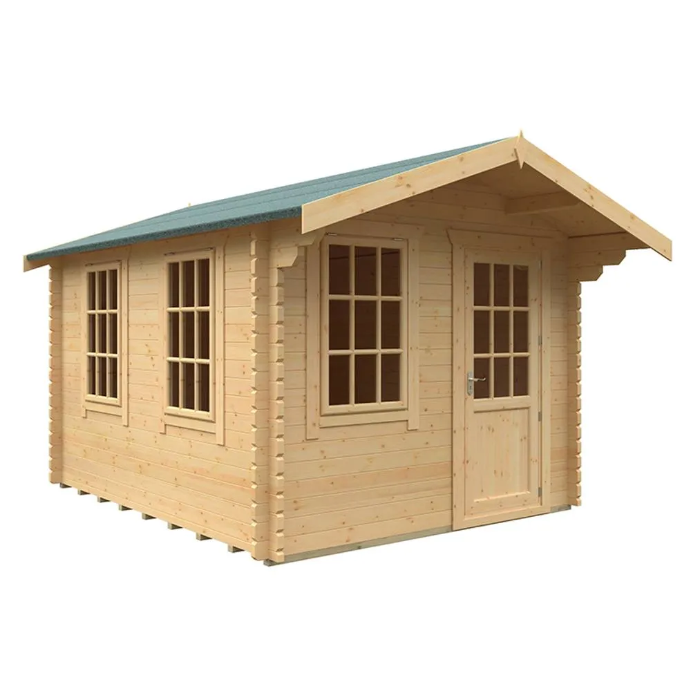 Buttercup Farm 12x10w The Carrington Plus 44mm Cabin - L355 x W295 x H261.6 cm in Natural 1