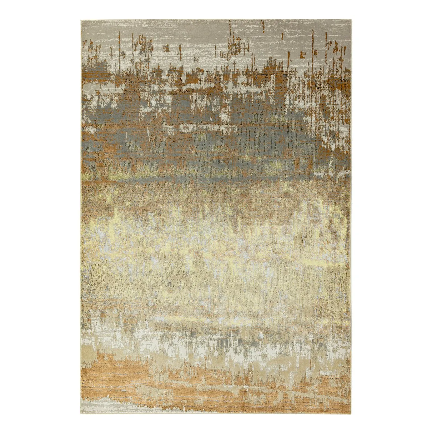 Asiatic Aurora Abstract Rectangle Rug - 80x150cm - Gold
