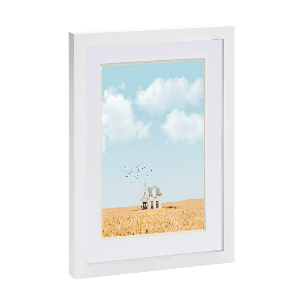 Nicola Spring Photo Frame with A5 Mount - A4 (8" x 12") - White Mount 1