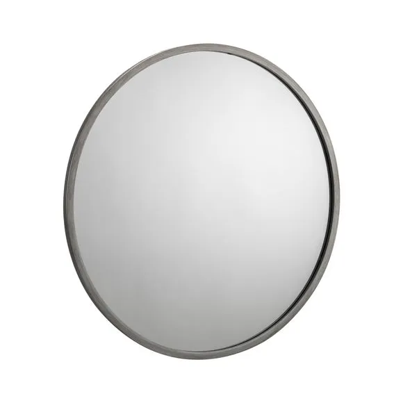 Octave Round Pewter Wall Mirror 3