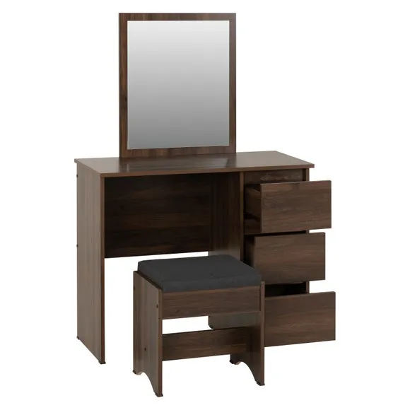 Walker 3 Drawer Dressing Table with Stool 3
