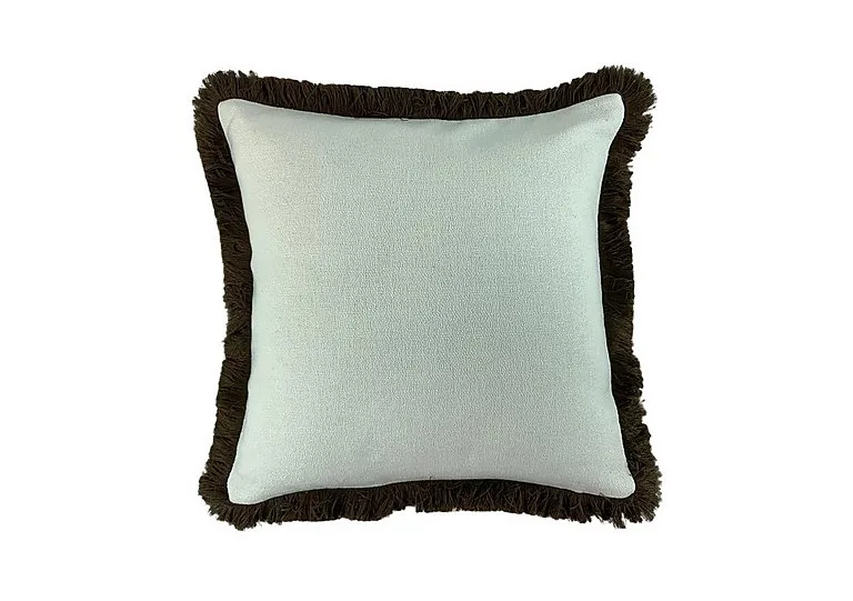 Fringed Hugo Large Cushion - Chocolate