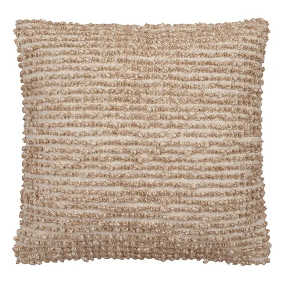 Jute Bobble Square Cushion Cover 3