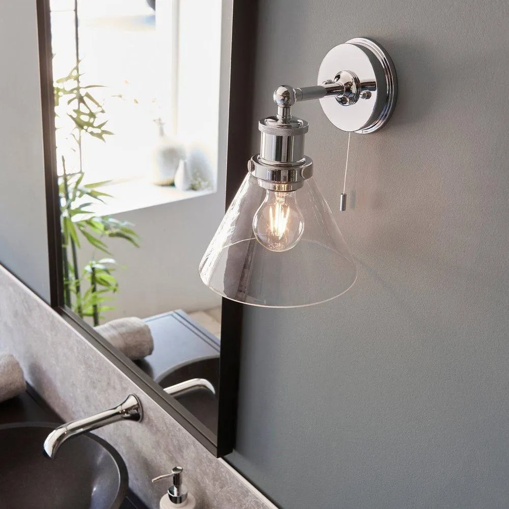 Netlighting 'CATANZARO' Non Dimmable Stylish Contemporary Bathroom Glass Wall Lamp in Grey 3