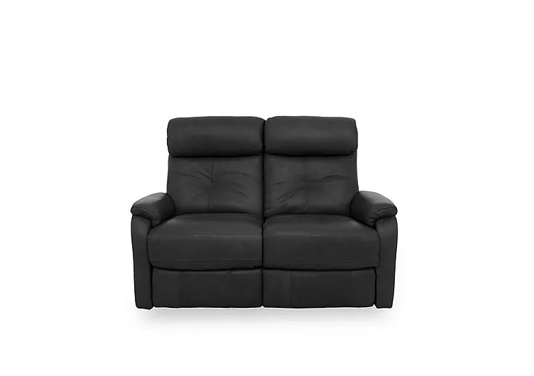 Compact Collection Titch NC Leather 2 Seater Sofa - Black