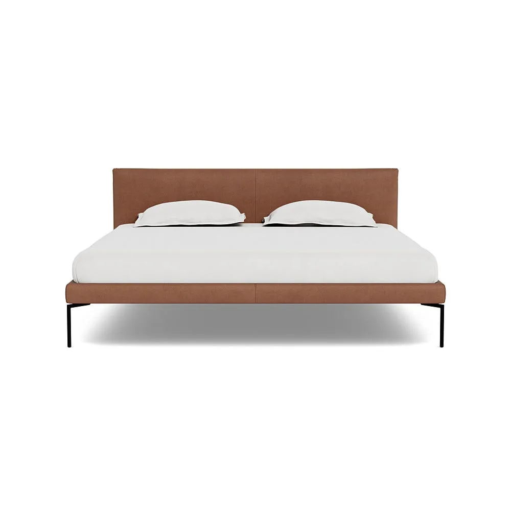 Heal's Matera Bed Super King Siena Cotton Clay Black Feet 1