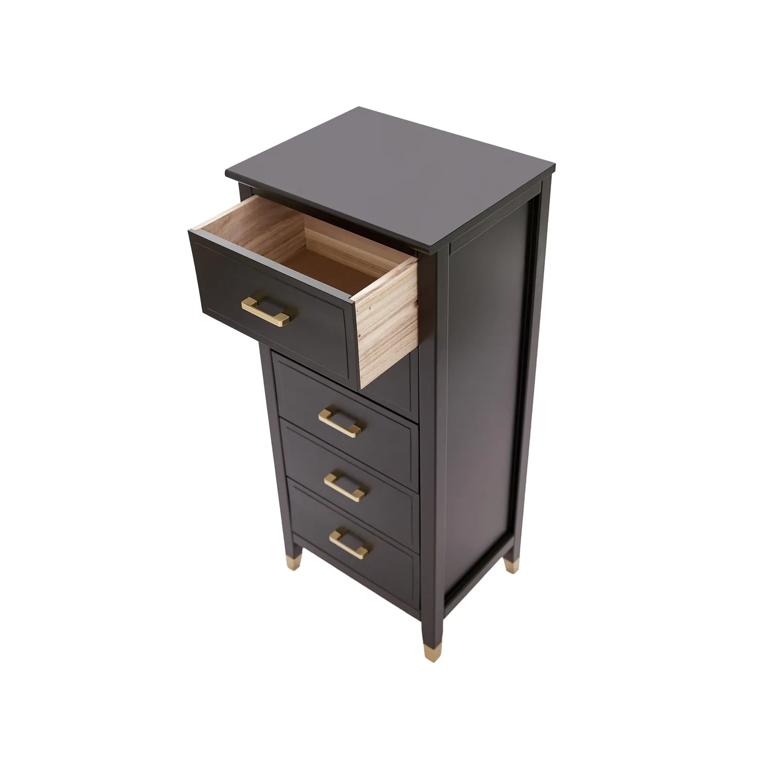 Cabinet Bits Palazzi 5 Drawer Narrow Chest of Drawers in Black 5