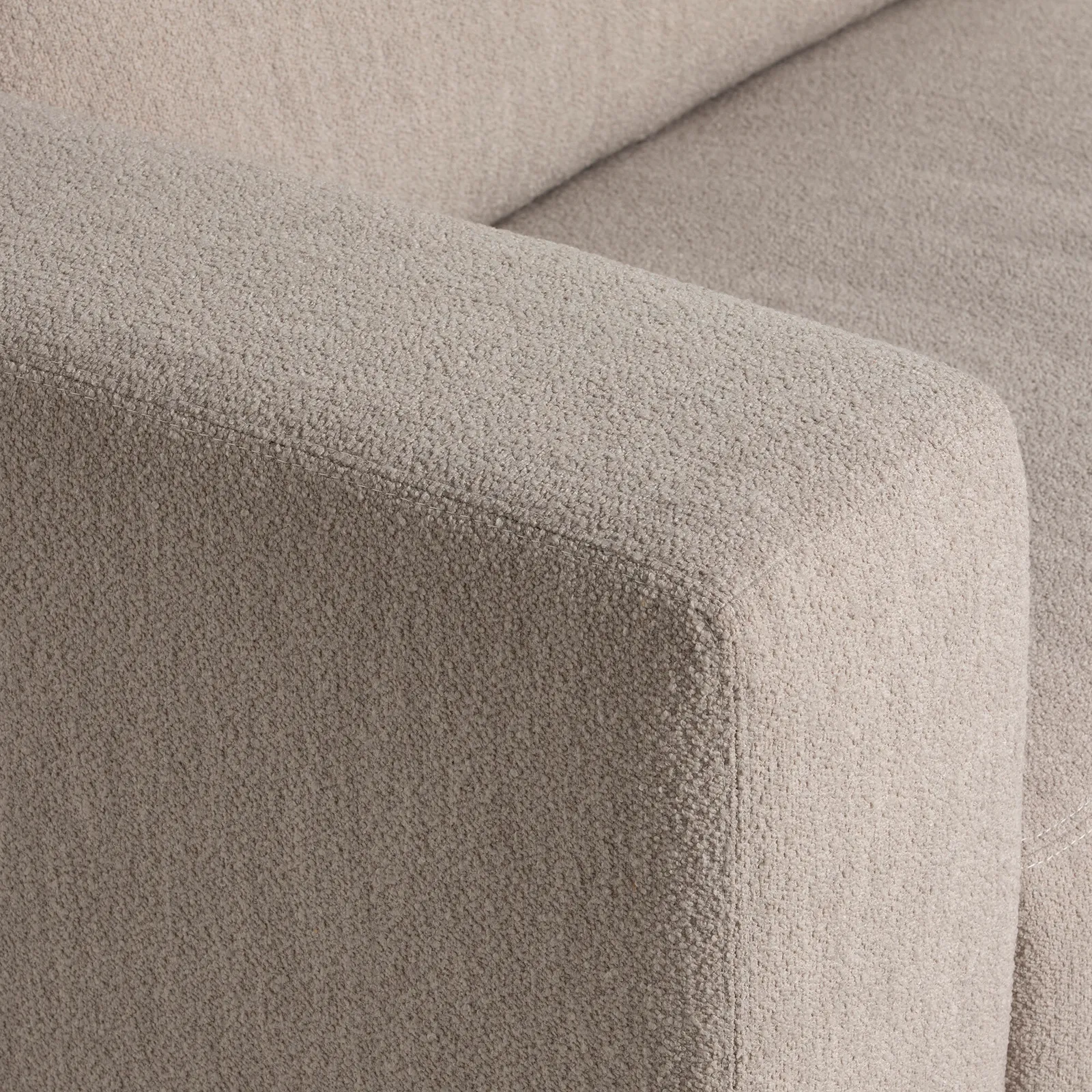 Adessa 1.5 Seater Medium With Armrests Left Modular Sofa, Neutral Fabric | Barker & Stonehouse 5
