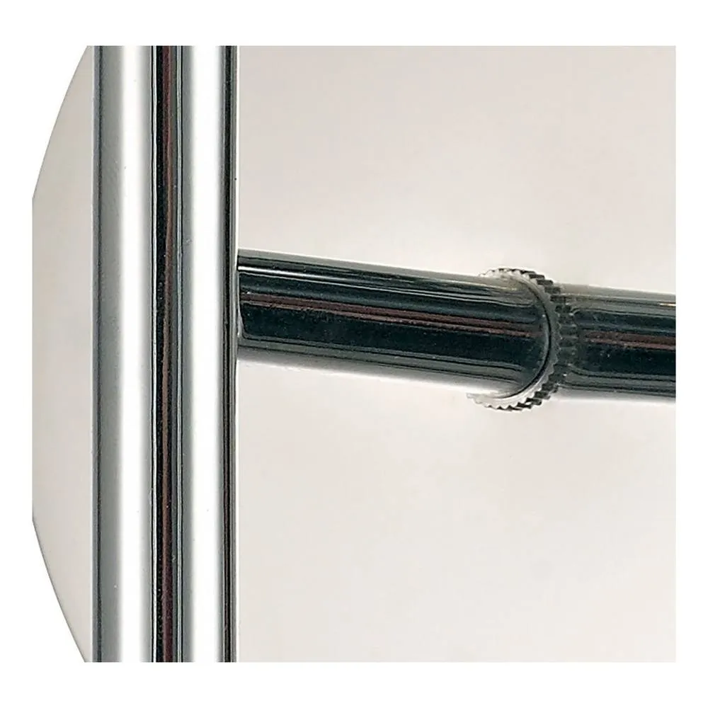 Netlighting Avalon 1 Light G9 Wall Lamp Polished Chrome with Clear Prismatic Glass in Grey 6