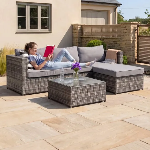 Corner Sofa Grey Lounge Set 2